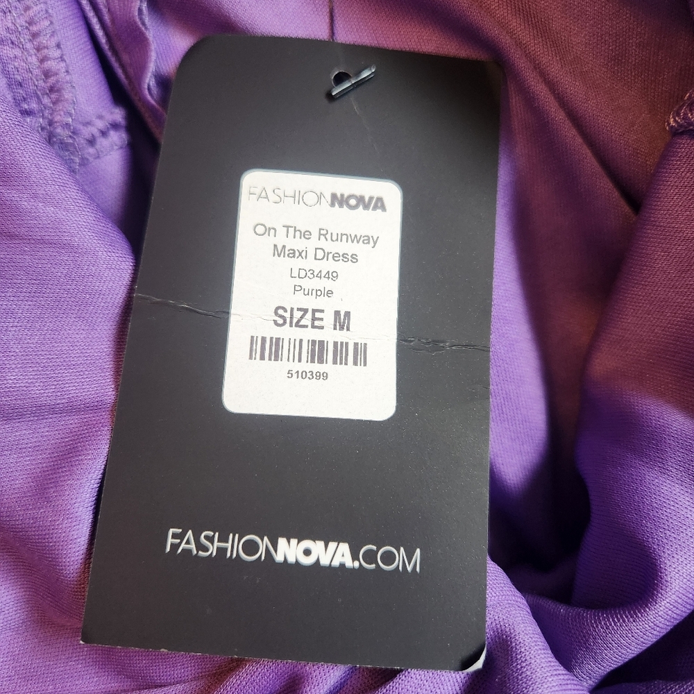 Fashion Nova Lavender Tulle On The Runway Maxi Dress Size M New With Tags - Picture 11 of 11